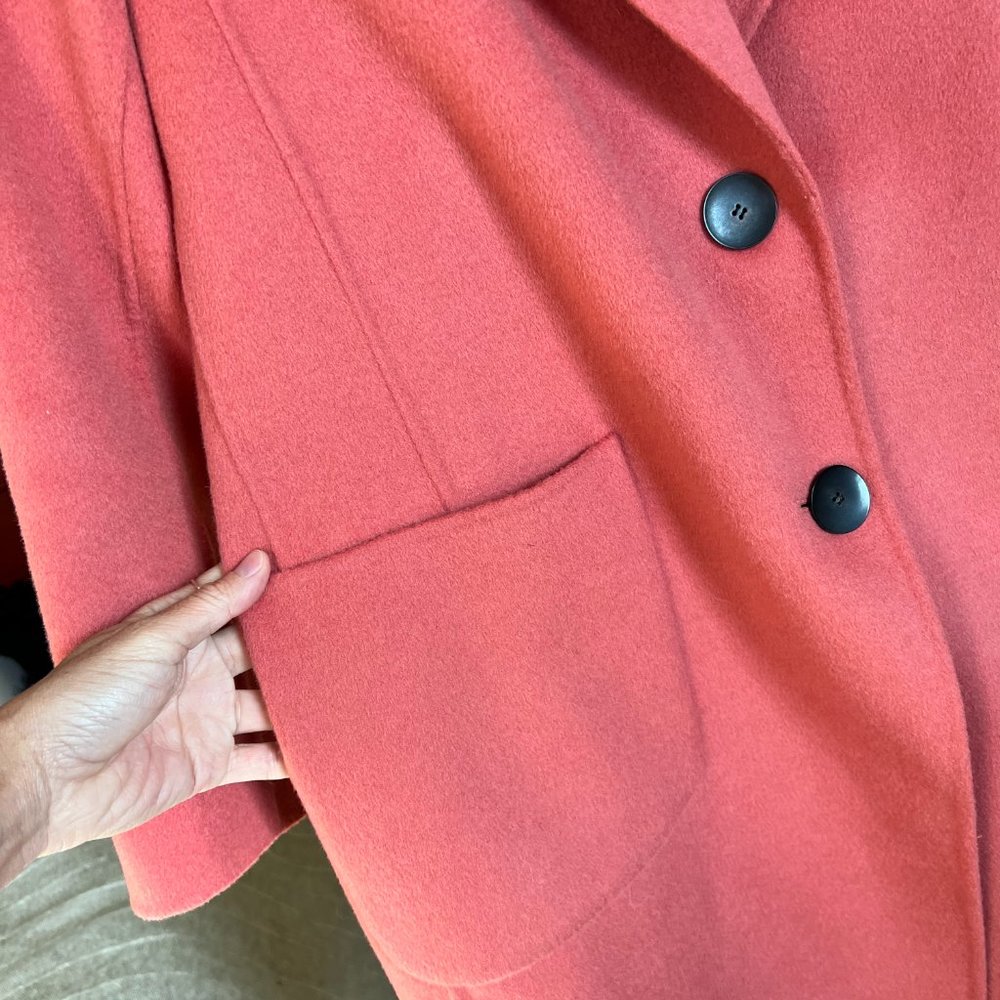 Massimo Dutti Chlotes Peach Wool Long Coat - Picture 13 of 15